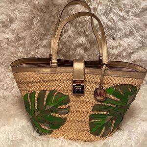 Michael Kors Straw Tote.